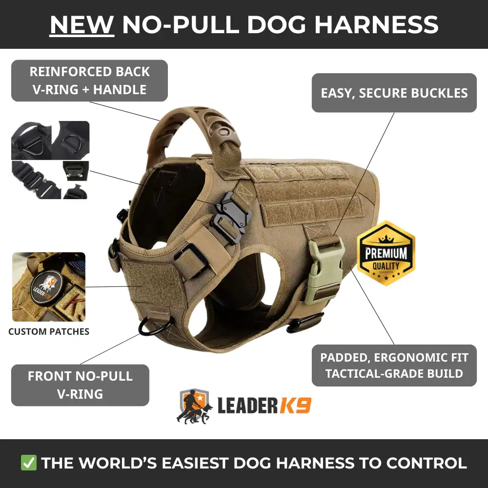 Leader K9 No-Pull Tactical Dog Harness – Full Control for Power Breeds